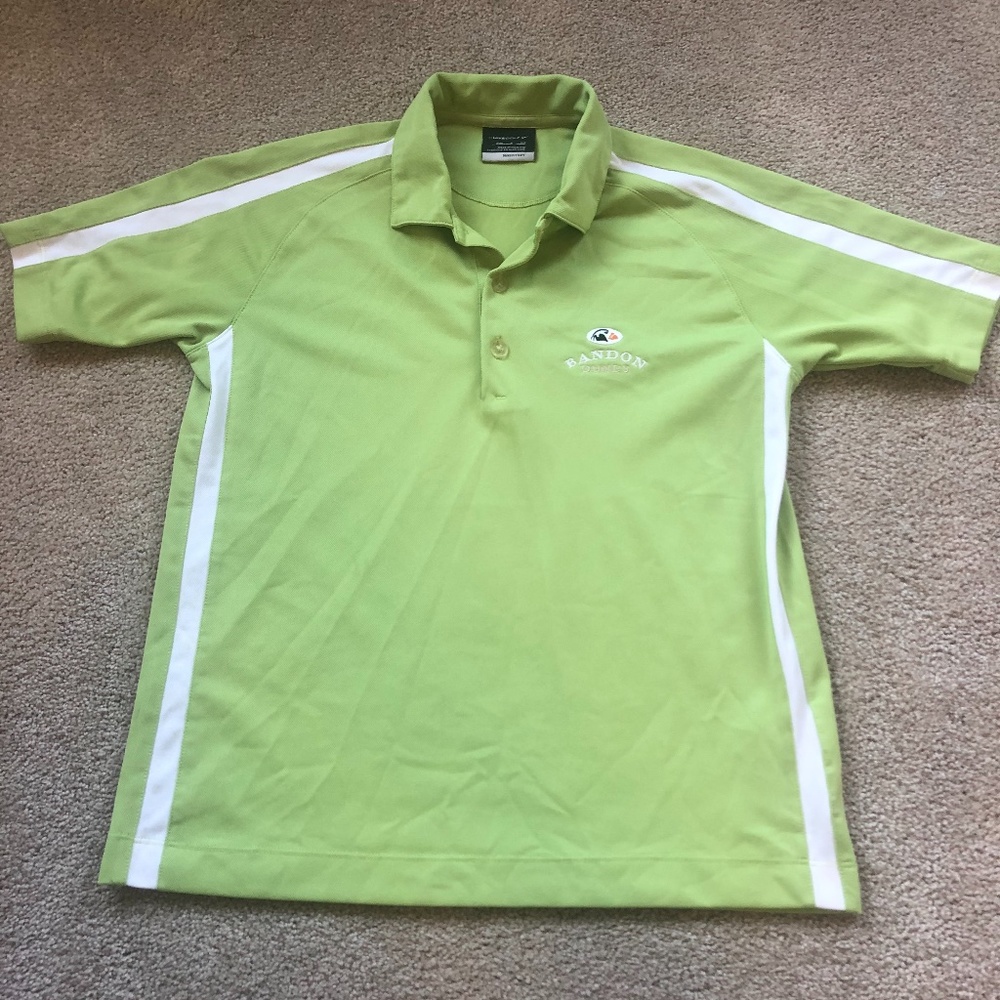 Small green golf shirt